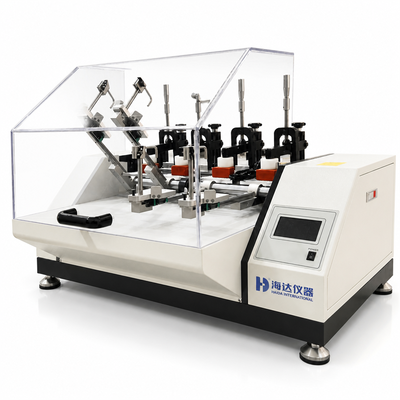 HAIDA Finished Shoe Flexing Tester SATRA TM92 Shoe Flex Resistance Testing Machine 4 Stations LCD Counter Shoe Test Equipment