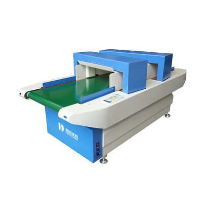 繊維のテストのための600mm検出幅と24m/min輸送速度を持つダブルヘッド針金属検出器