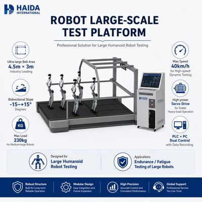 人型ロボット大規模試験プラットフォーム ベルト 230kg 負荷 40km/h 双方向スロープ耐久疲労試験装置