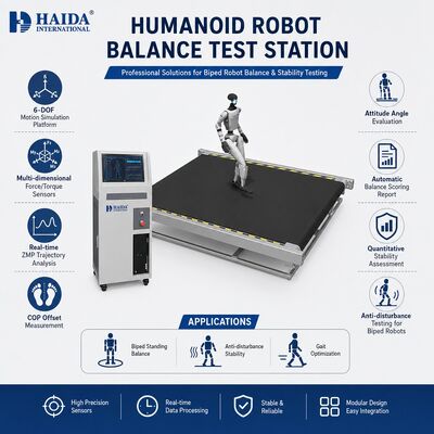 ヒューマノイドロボットバランス試験ステーション 6自由度モーションプラットフォーム 二足歩行ロボット安定性試験装置 ZMP COP解析