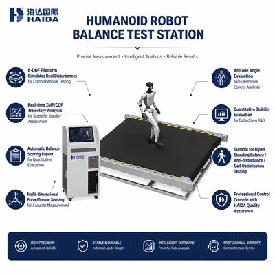 ヒューマノイドロボットバランス試験ステーション 6自由度モーションプラットフォーム 二足歩行ロボット安定性試験装置 ZMP COP解析